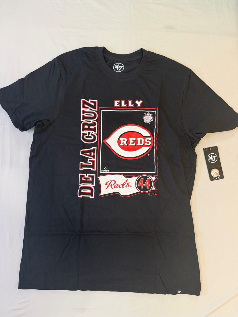 47 Brand Cincinnati Reds Elly De La Cruz Graphic Tee - Black, Red & White